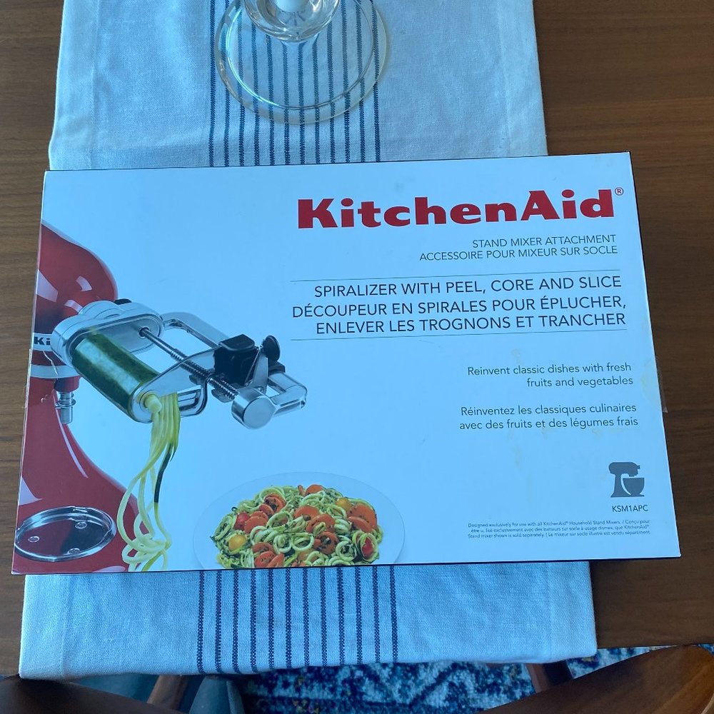 New in box KitchenAid spiralizer, peel core slice